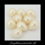 20090574, Anboret Shell Pearl drbe, Creme-hvid, 18x14 mm
