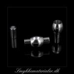 20092219, magnet ls, cylinder m/ kugle, rustfrit stl 9x17 mm