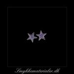 20092450, Emalje vedhng, stjerne, lavendel m/slvkant, 12x12 mm
