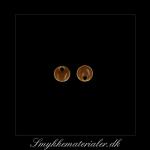 20092583, Emalje vedhng, rund, karamel brun m/slvkant, 6x6 mm