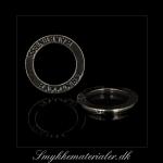 20092670, Antik forgyldt vedhng, ring, happiness, 23x2 mm