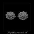 20092675, Cabochon resin, gr blomst, 15x8 mm