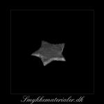 20092824, Skind-stjerne, metallic slv / helfarvet, 20 mm, 1 stk