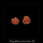 20093031, Cabochon resin, brndt orange rose, 7,5x6 mm