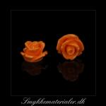 20093057, Cabochon resin, orange rose, 10x6,5 mm