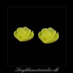 20093078, Cabochon resin, gul rose, 13x5 mm