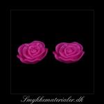 20093087, Cabochon resin, pink rose, 13x5 mm