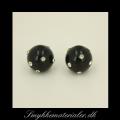 20090077, Sort Onyx med rhinestene, 12 mm.