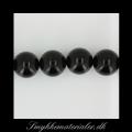 20090147, Sort onyx, rund og glat, 18 mm - Streng