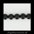 20090148, Sort onyx, rund og glat, 16 mm - Streng