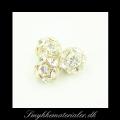20090162, Antik forslvet Swarovski Rhinestone kugle (Klar), 12
