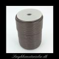 20090991, Grå lilla lædersnøre 2 mm