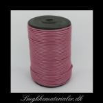 20091302, Metallic pastel pink lædersnøre 3 mm