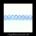 20091403, Facet glasrondeller, Lysebl 4x6 mm - streng