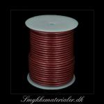 20091771, Metallic rød lædersnøre 3 mm