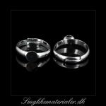 20091891, Forslvet fingerring m/6 mm plade, justerbar