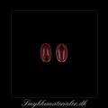 20092661, Emalje vedhng, oval, bordeaux rd m/slvkant, 10x6 mm
