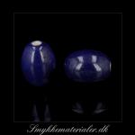 20092722, Mørk blå keramikperle, 18x13,5 mm, 1 stk.