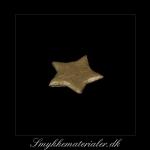 20092823, Skind-stjerne, metallic guld / helfarvet, 20 mm, 1 stk
