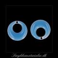 20092903, Emalje vedhng, rund, lysebl m/slvkant, 17x17 mm
