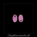 20092951, Emalje vedhng, oval, pink m/slvkant, 10x6 mm