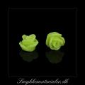 20093020, Cabochon resin, lime grn rose, 7,5x6 mm