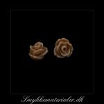 20093036, Cabochon resin, brun rose, 7,5x6 mm
