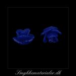 20093041, Cabochon resin, blå rose, 10x6,5 mm