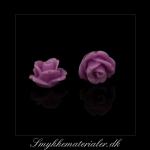 20093043, Cabochon resin, lilla rose, 10x6,5 mm