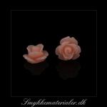 20093046, Cabochon resin, laksefarvet rose, 10x6,5 mm