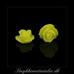 20093050, Cabochon resin, gul rose, 10x6,5 mm