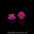 20093059, Cabochon resin, pink rose, 10x6,5 mm