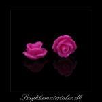 20093059, Cabochon resin, pink rose, 10x6,5 mm
