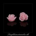 20093066, Cabochon resin, lyserød rose, 8x5 mm