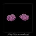 20093072, Cabochon resin, lilla rose, 13x5 mm