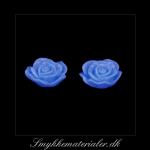 20093076, Cabochon resin, lyseblå rose, 13x5 mm