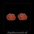 20093079, Cabochon resin, brændt orange rose, 13x5 mm