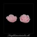 20093083, Cabochon resin, lyserød rose, 13x5 mm