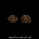 20093084, Cabochon resin, brun rose, 13x5 mm