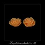 20093085, Cabochon resin, lys orange rose, 13x5 mm