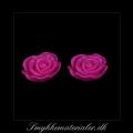20093087, Cabochon resin, pink rose, 13x5 mm