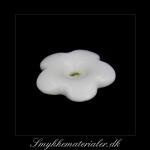 20093316, Hvid Keramik blomst, 22 mm