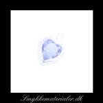 20093535, Sart lys blå Swarovski hjerte vedhæng, 8 mm, 1 stk.