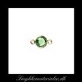 20093552, Forgyldt lysegrn Swarovski link vedhng, 6 mm, 1 stk.